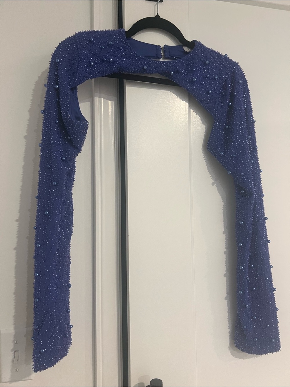 Oh Polly Beaded Royal Blue Cropped Bolero Shrug l 10